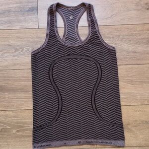 Lululemon Swiftly Pink Chevron Tank Top